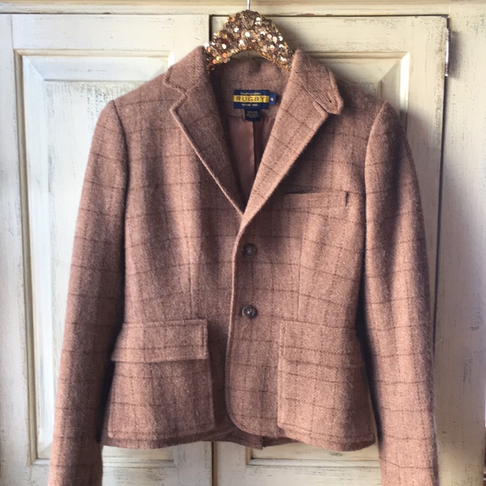 Ralph Lauren Rugby tweed wool blazer size 4